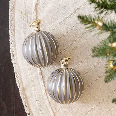 grey christmas bulbs|Amazon.com: Grey Christmas Ornaments.